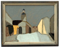 Kapell i grått 1954 32x25 cm